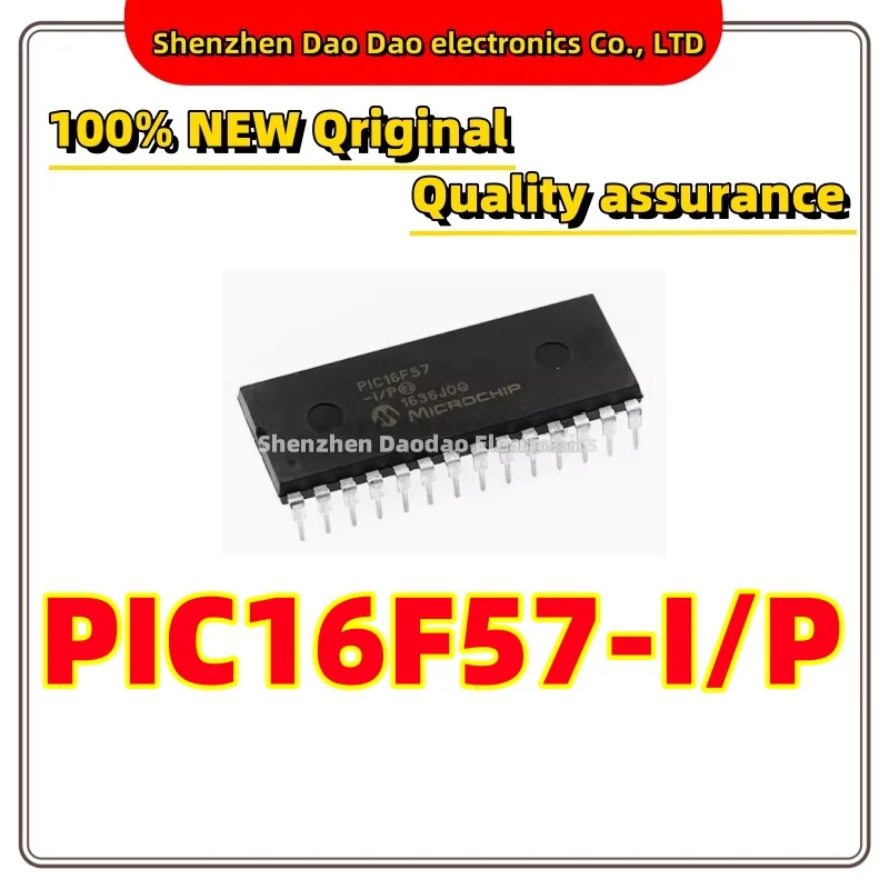 5Pcs PIC16F57-I/P PIC16F57 DIP-28 MCU Microcontroller chip IC new original