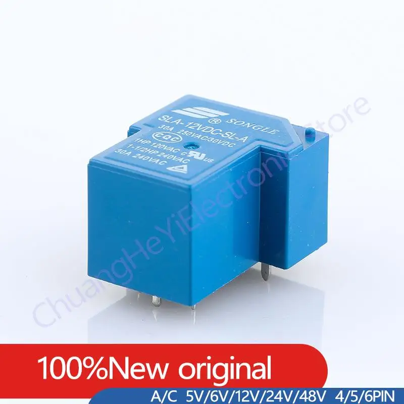 10PCS/lot Power relay SLA-05VDC-SL-A SLA-12VDC-SL-A SLA-24VDC-SL-A -C T90 30A 4PIN 5PIN 6PIN 5V 12V 24V 48V Time Relay