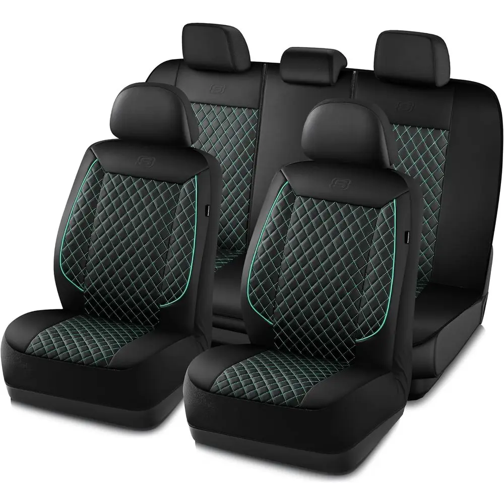 

Car Seat Covers,Piping Luxury aux Seat Covers,Waterproo Anti Slip Car Seat Protector ull Set,Car Accories Unil it or Most Cars,,