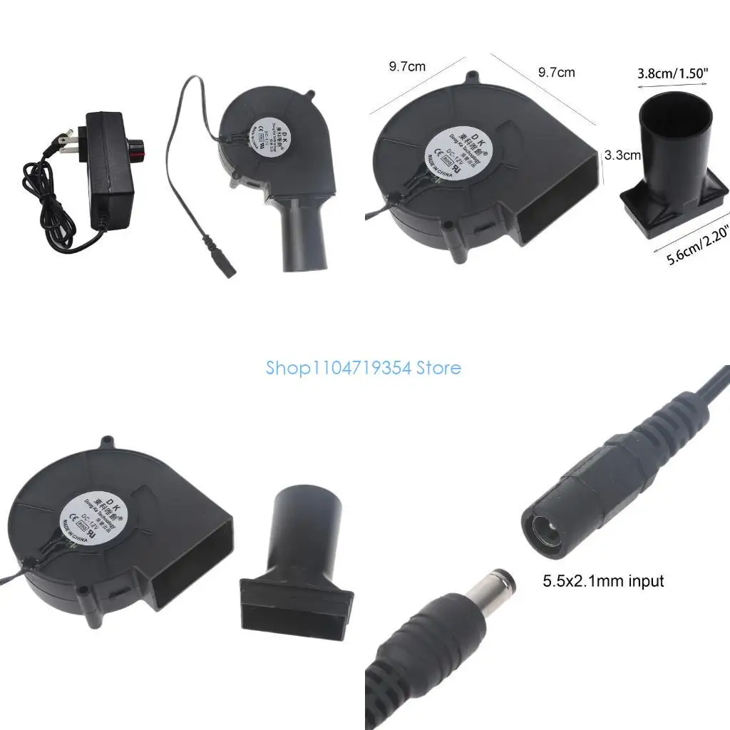

0XLD 12V Large Air 220V AC Powered Fan Variable Speed Controller for Charcoal