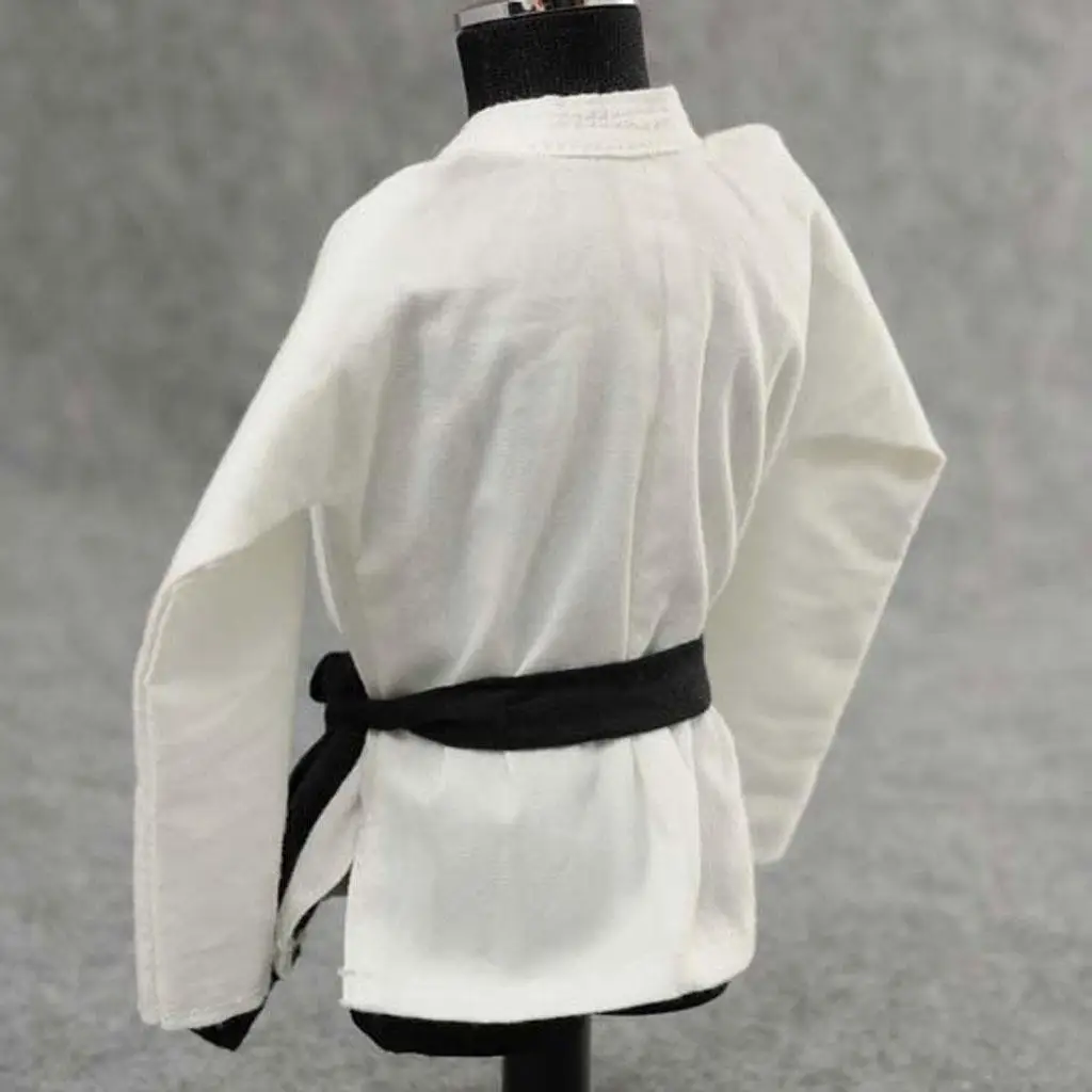 Vêtements de figurine d'action, judo de karaté blanc imbibé, vêtements Wu GSigned, 1/6