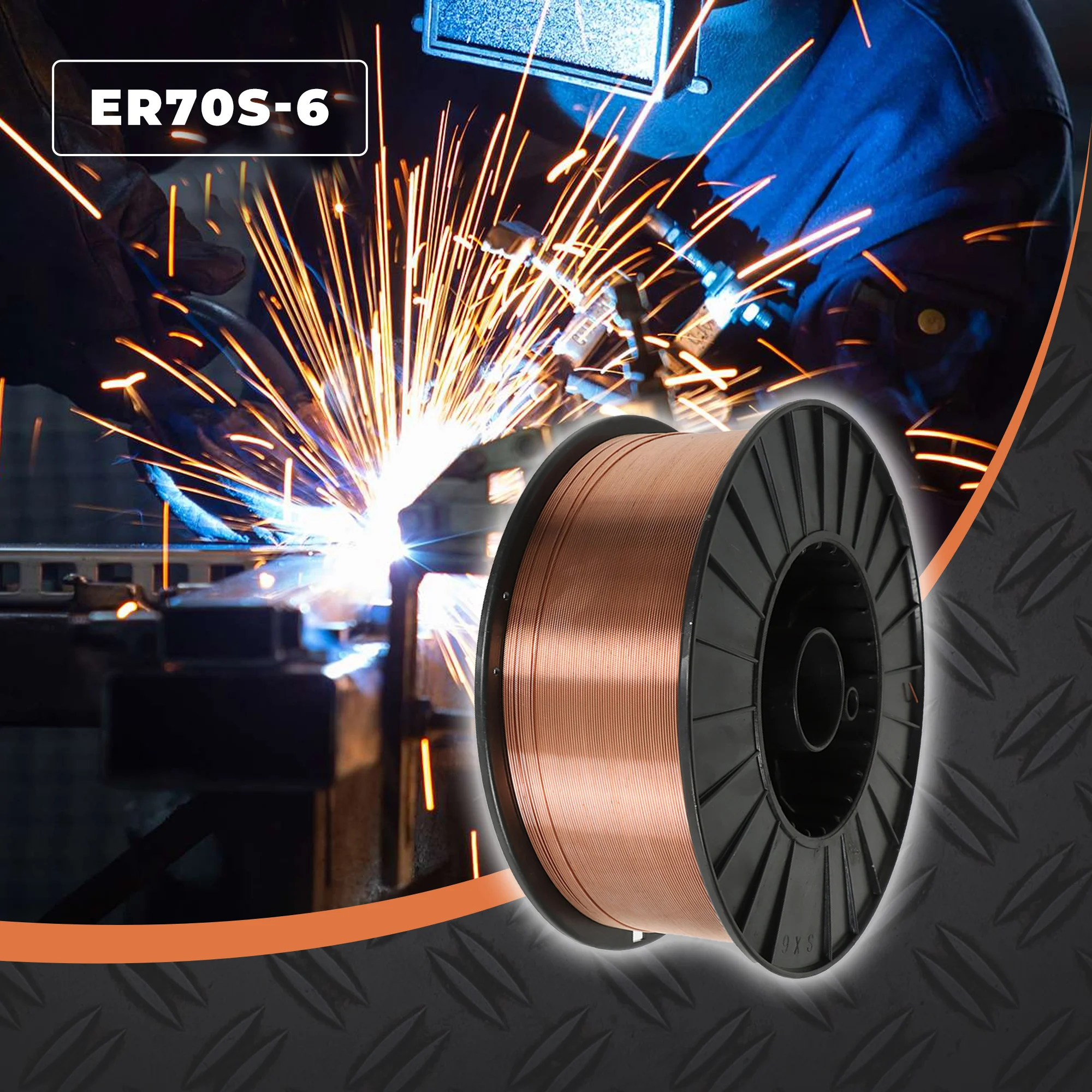 ER70S-6 연강 0.045인치 MIG 용접 와이어 모든 위치 가스 용접에 적합한 낮은 스플래터 44파운드 스풀