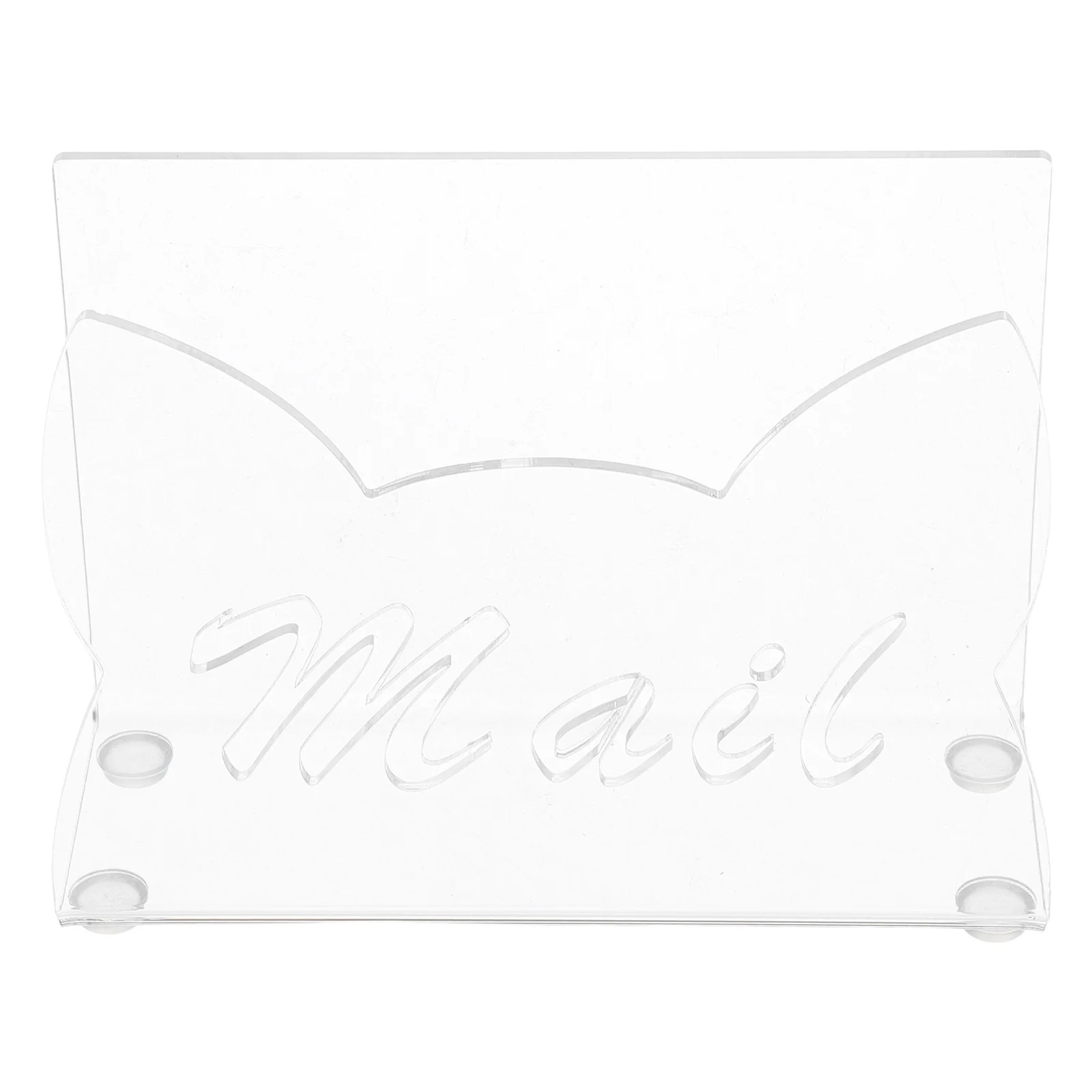 

Acrylic Cat Shaped Mail Holder Clear Desktop Letter Organizer Document File Sorter for Office Home Desk Storage