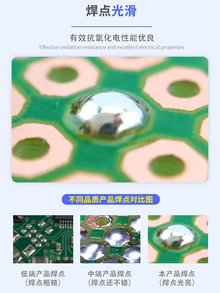 MECHANIC 2 szt./partia M60 Sn60Pb40 Lut z rdzeniem kalafonowym o wysokiej czystości, gładkie łączenia lutownicze do naprawy płyt głównych PCB