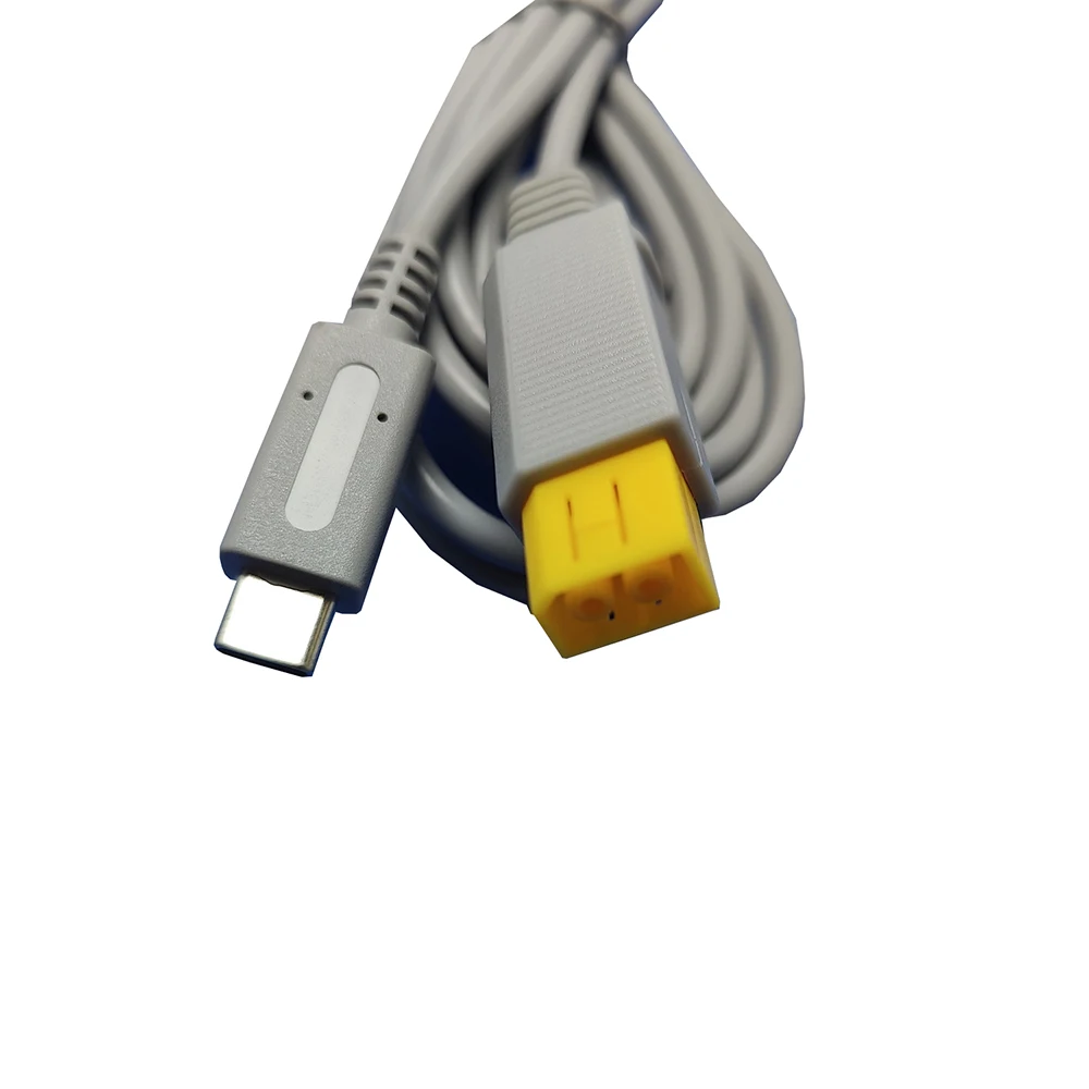 Cabo pd de 2m 65w para console de carregamento wii u, cabo de extensão, fio de conexão para console de jogos nintendo wii u, peças de reposição