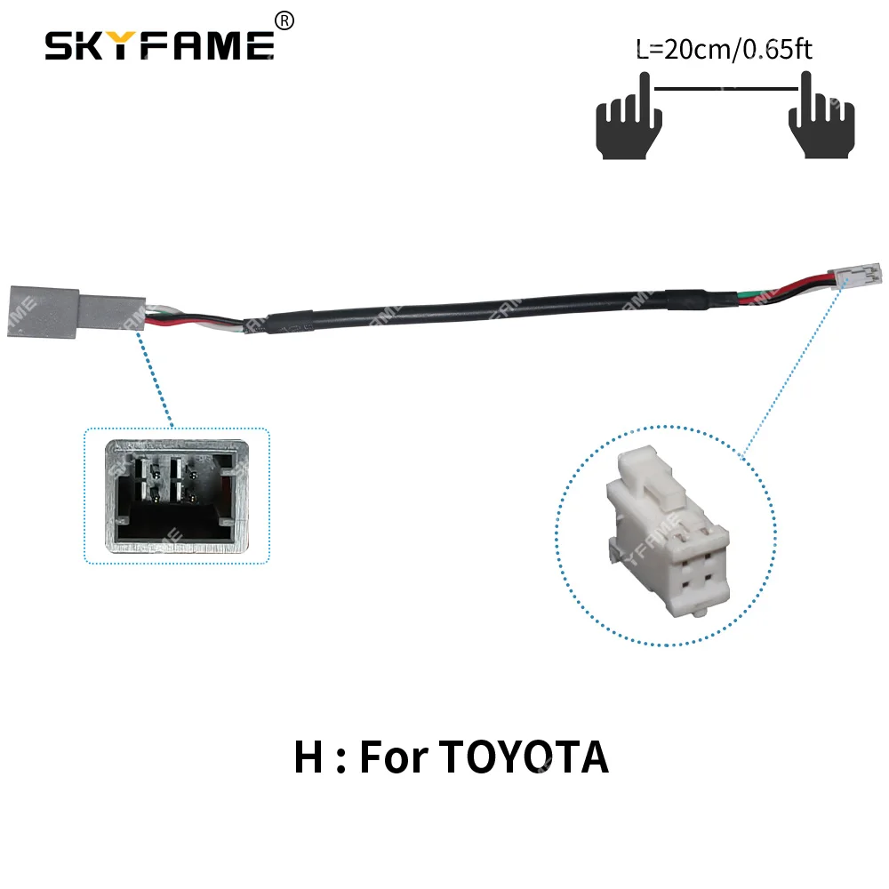 SKYFAME Car Android Original 4pin USB Converter Cable Adapter For Toyota