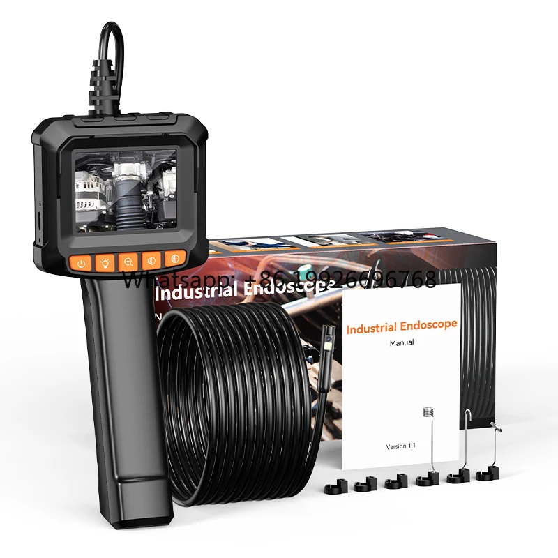 

HD1080P Inspection Borescope Handhold Screen Endoscope 2.4 Inch IPS Screen Pipe Drain Sewer Duct Inspection Camera IP67