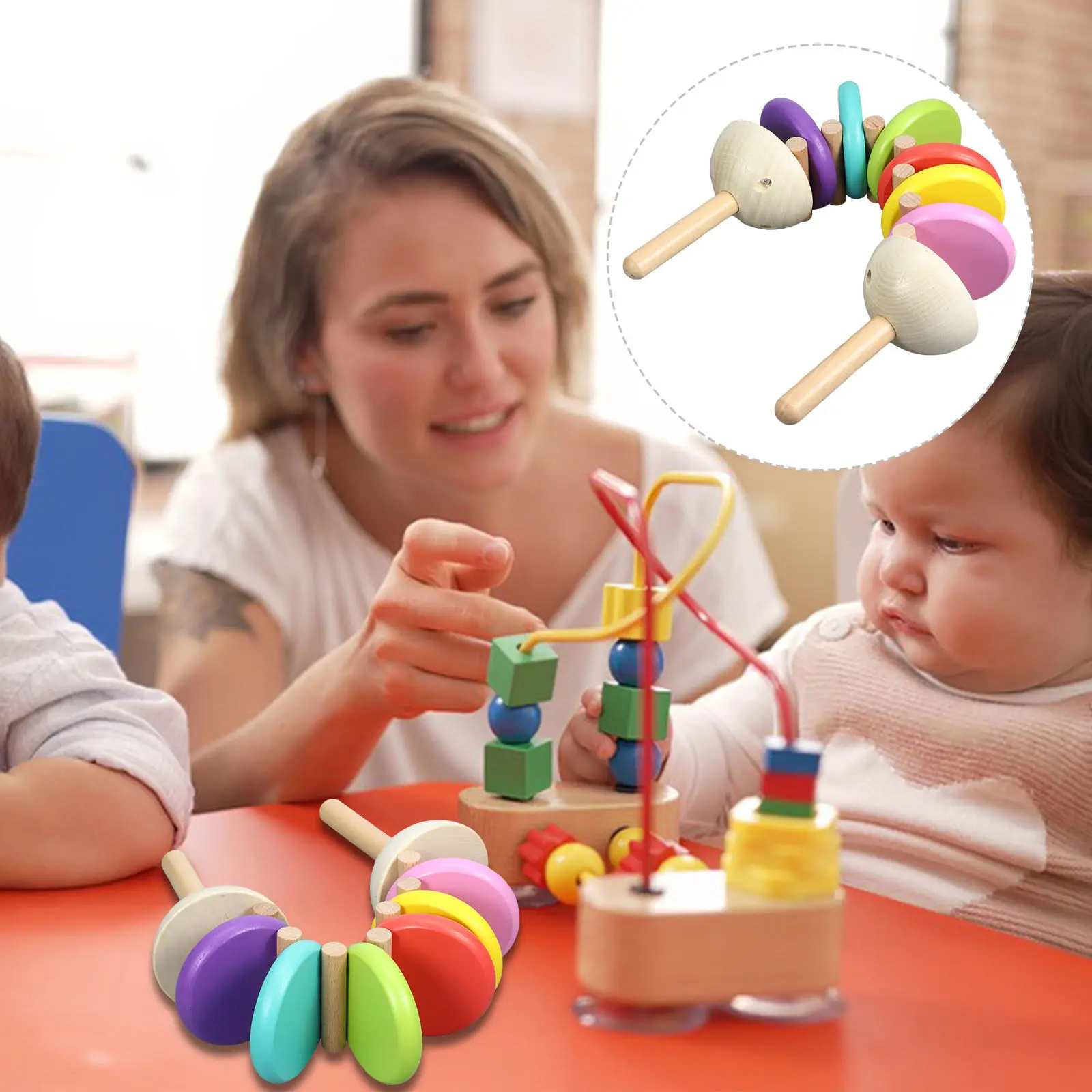 

Handheld Small Wooden Castanet for Kids Percussion Musical Instrument Rhythm Development Education Castanets for Kids