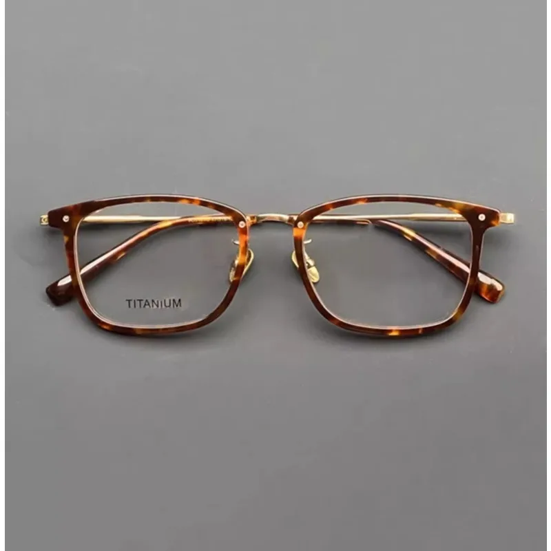 

Tortoiseshell Frame Men's Trendy Japanese-style Handcrafted Retro Full-frame Myopia Glasses Women's Plain Glasses Change Color