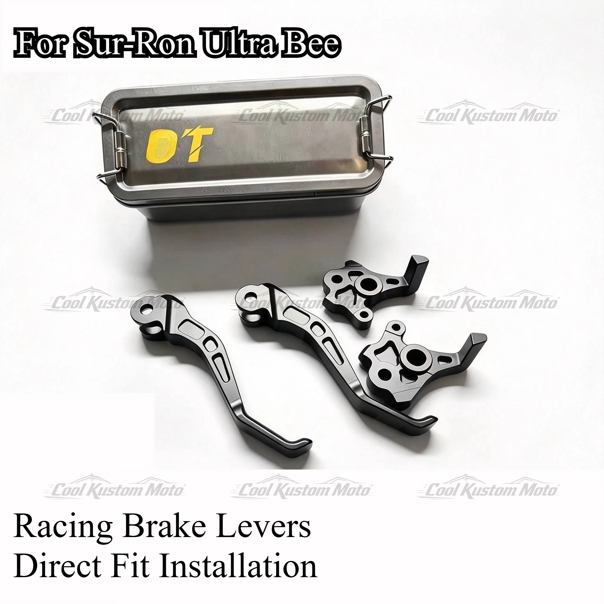 For Surron Ultra Bee 7-Series Aluminum Reinforced Racing Brake Levers, Retain Stock Parking & Brake Light Interlock, Direct Fit