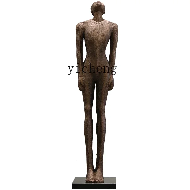 

modern creative figure sculpture hotel clubhouse large floor-to-ceiling ornaments art aisle decoration