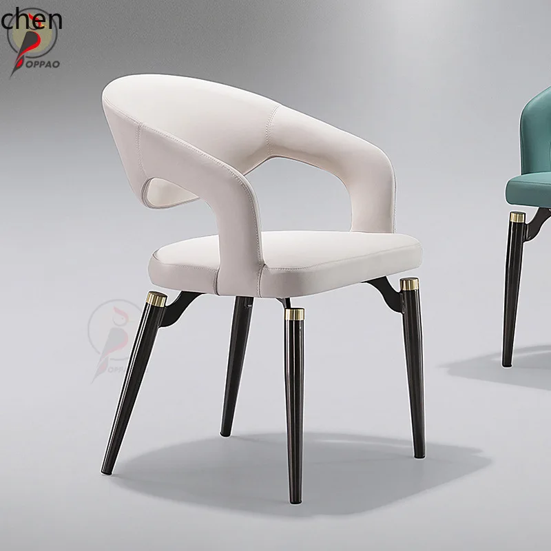 YFY Italian Style Light Luxury High-End Dining Chair Home Banquet Reception Negotiation Chair Hotel Restaurant Chair Rest Stool