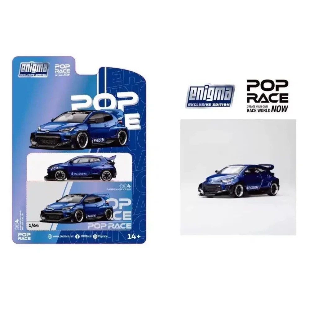 

1:64 Poprace X Enigma 003 Mazda Rx7 RE Amemiya Toyota GR Yaris Pandem SKYLINE GT-R V8 DRIFT Alloy Diecast Car Model Toy POP RACE