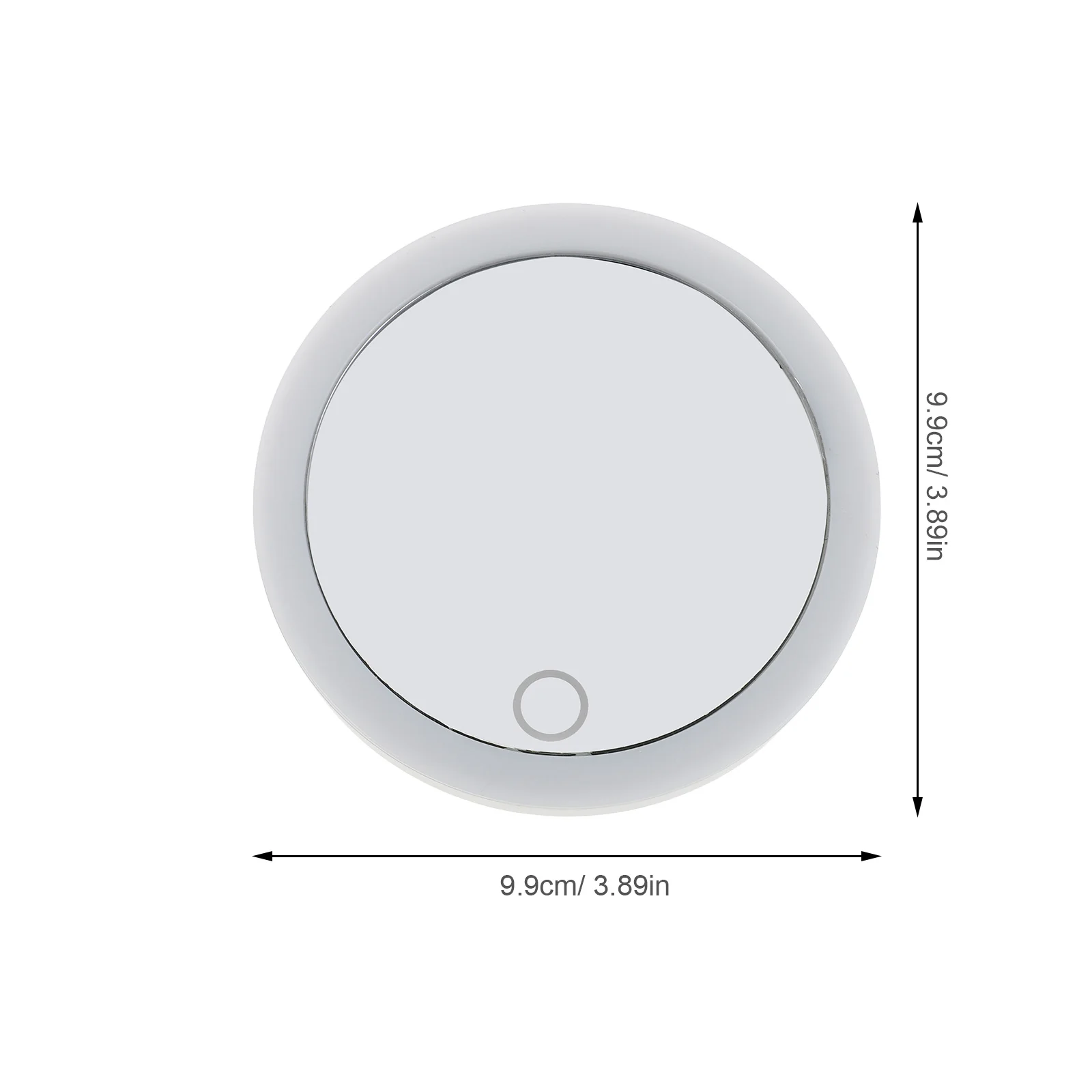 Rechargeable LED Makeup Mirror 10x Magnifying Triple Suction Cups Portable Lighted Travel Vanity Compact Mirror
