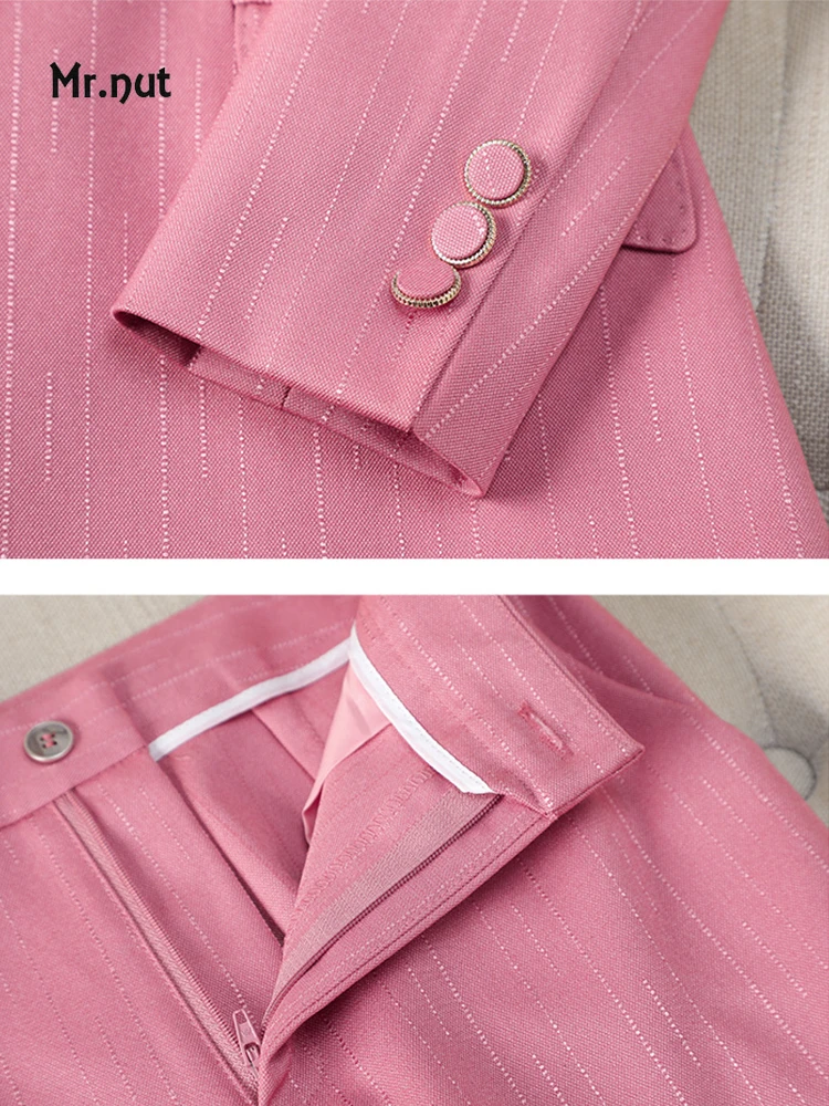 2025 Nuovo set di pantaloni da donna slim fit alla moda e suggestivi Set di strisce alla moda Set da donna elegante conjuntos de pantalones