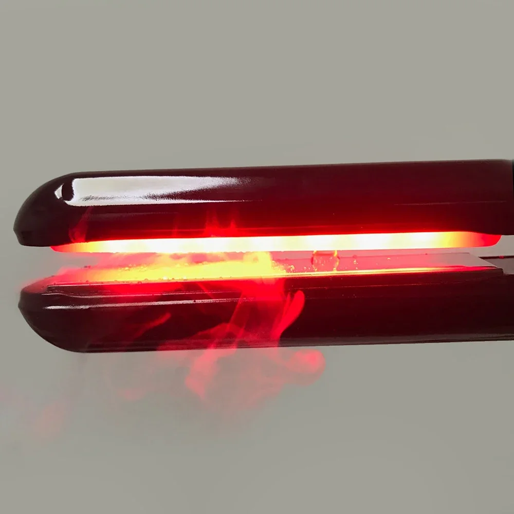 Hair Straightener Ultrasonic Infrared Cold Hair Care Iron Keratin Treatment for Frizzy Recovers the Damaged Flat Irons