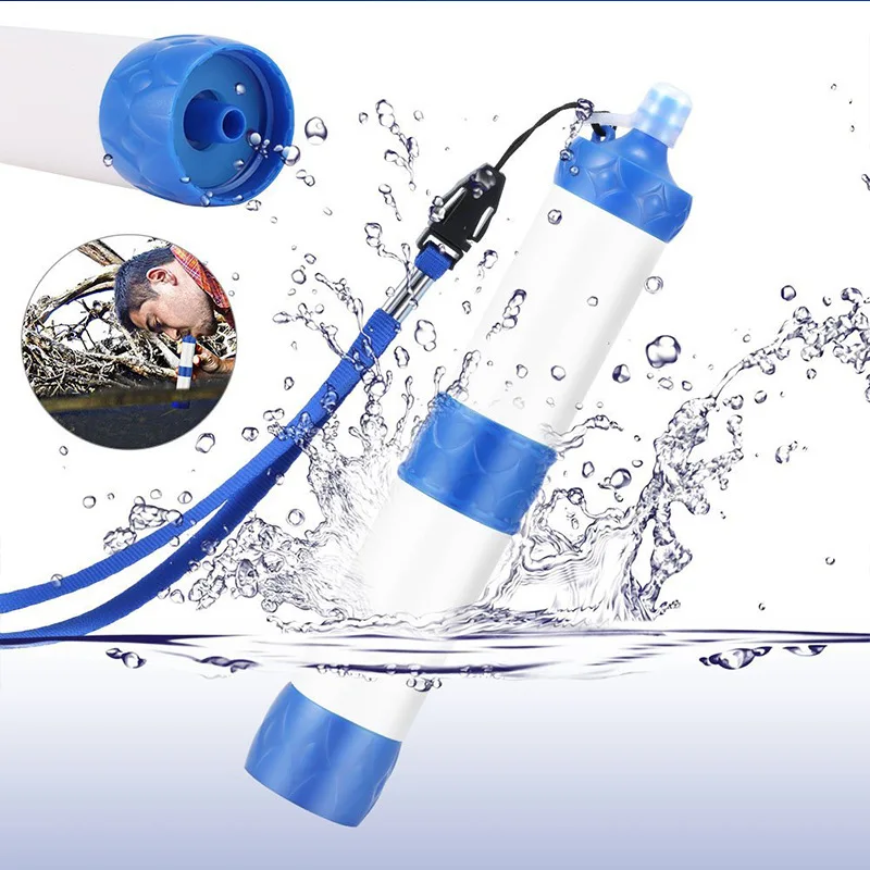 Manual pressurization Emergency Mini Water Filter Outdoor Survival Portable Drinking Purifier For Travel Hiking Camping Trip