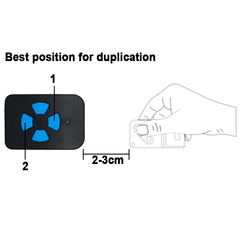 2024 New Multi Frequency 280-868MHz Duplicator Fixed & Rolling Code 433MHz Garage Door Gate Remote Control Handheld Transmitter