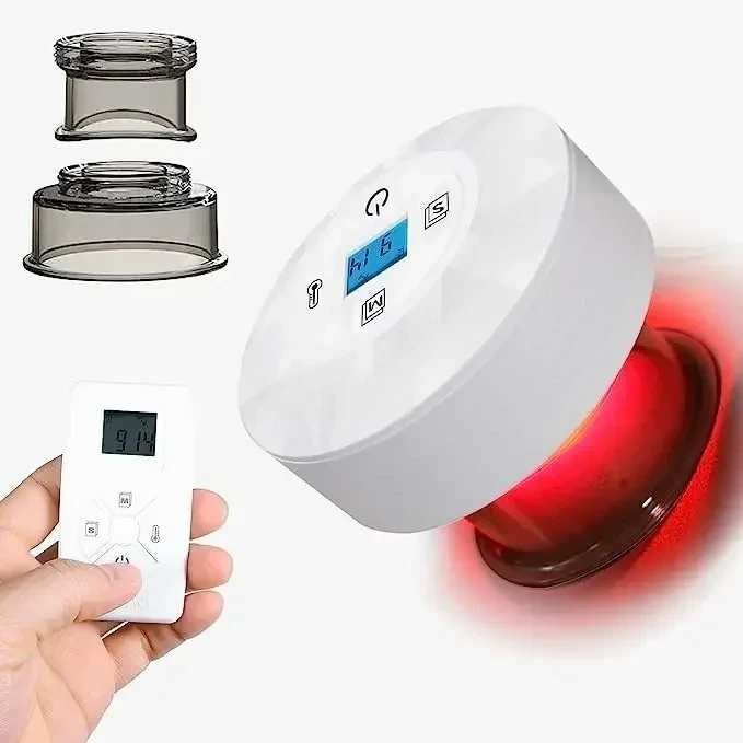 Adjustable 3-in-1 Red Cupping Therapy Equipment 4-mode Intelligent Dynamic Cupping Massager with Remote Control