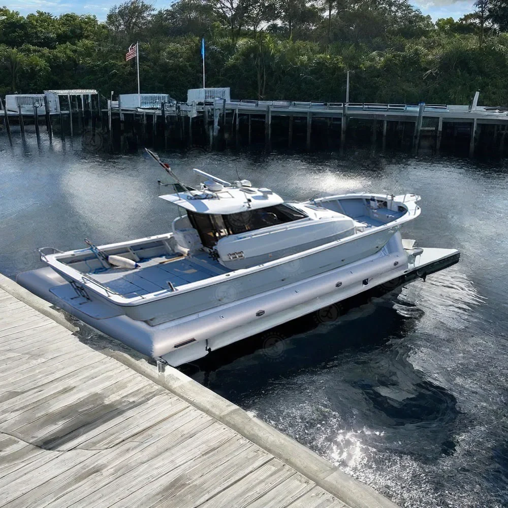 Popular New Inflatable Boat Floating Dry Dock Portable Floating Water Yacht Marina with Pump
