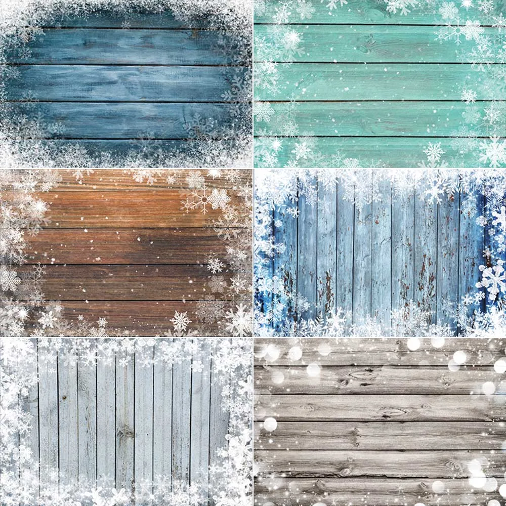 

MOON.QG Wooden Photographic Background Subject Product Photography Material Wood Backdrops Boards Snowflake Photo Shooting Wall