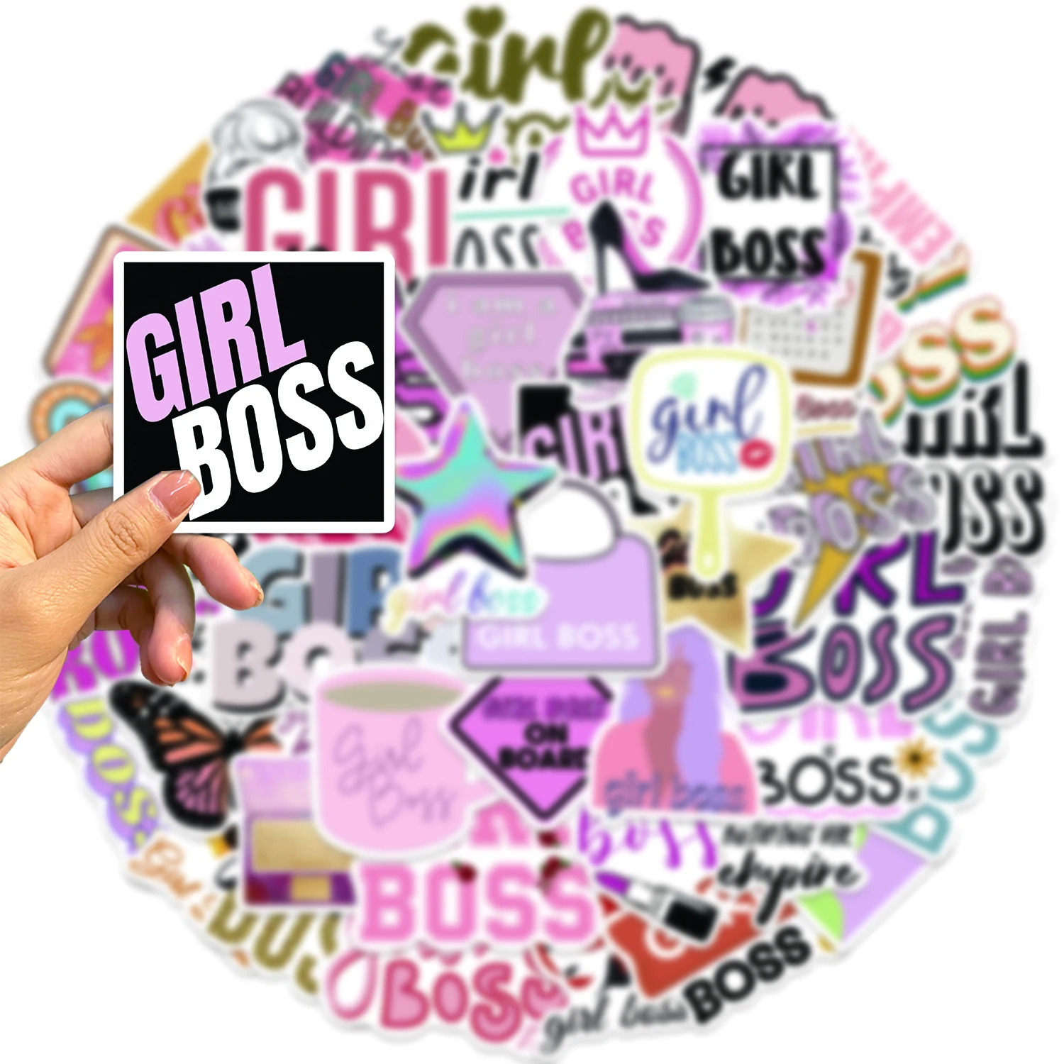 50PCS Girl Boss Scrapbook Stickers DIY Diary Laptop Luggage Skateboard Graffiti Decal Fun Stylish Classic Toys