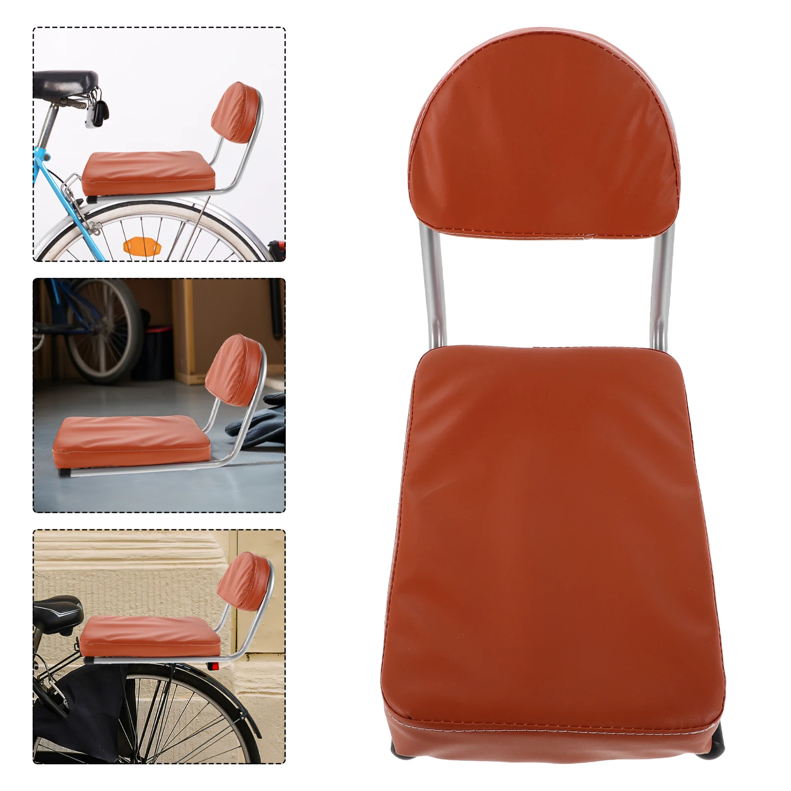 

Ultra Soft Bicycle Rear Seat Cushion With Backrest For Adult Mountain Wide Comfortable Saddle Passenger Carrier Universal