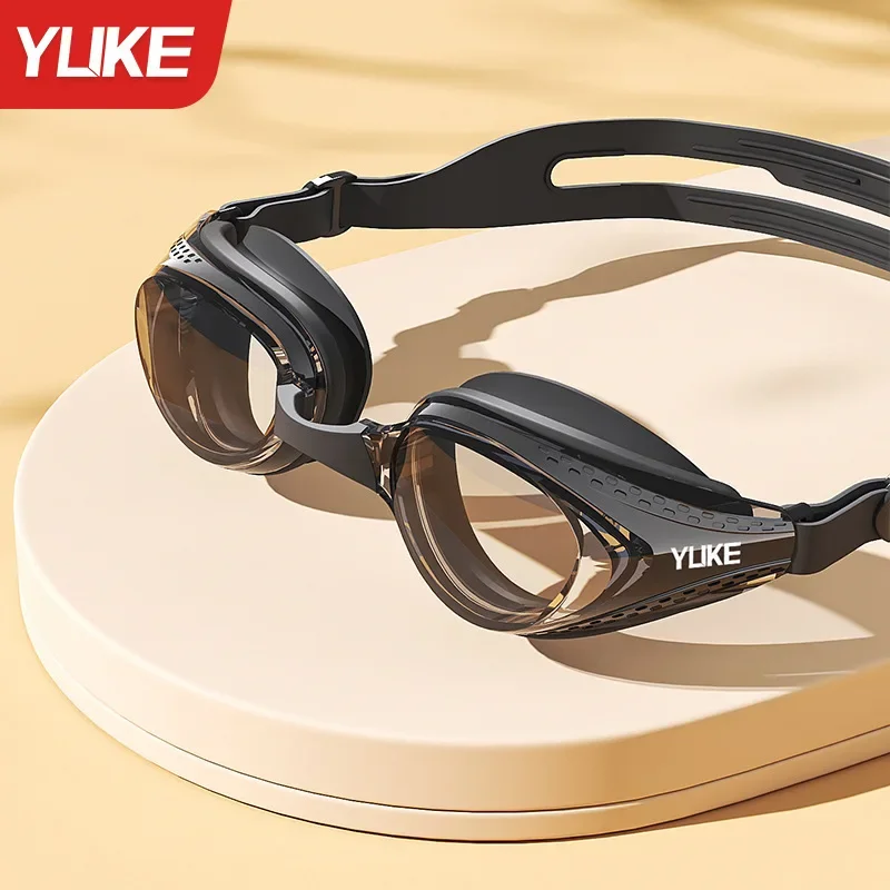 NONE YUKE Schwimmbrille Beruf HD Wasserdicht Bequem Antibeschlag UV Schwimmbrille Wassersport Verstellbare Brille für Männer Frauen 4