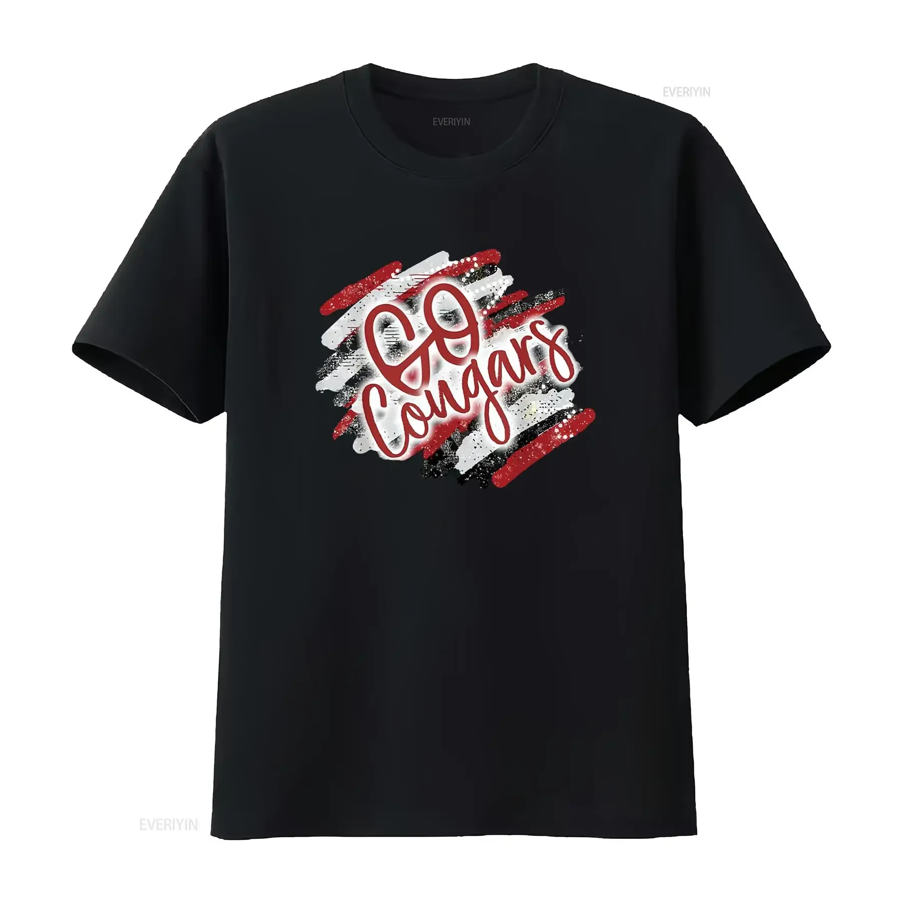 

Спортивная футболка Cougars Team Pride School Spirits, винтажная стираная мужская растягивающаяся универсальная уличная одежда, мягкая и удобная