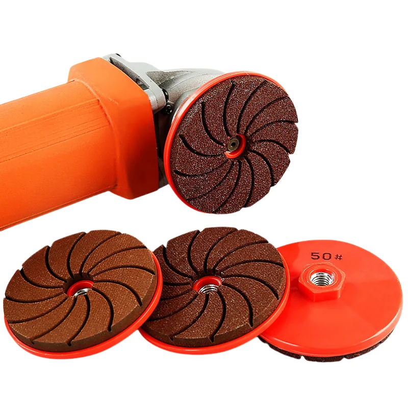 3 Stück 3 Zoll 80mm Nass-Trocken-Polierpad mit Trägerplatte für Winkelschleifer zum Schleifen von Granit, Stein, Beton, Marmor – Detail 1