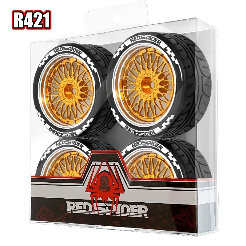 

1/10 RC Гоночные колеса Шины Металлические колесные диски Hub12mm Hex для 1:10 RC On Road Car Tamiya Kyosho TT01 TT02 XV01PTG-2 HSP HPI