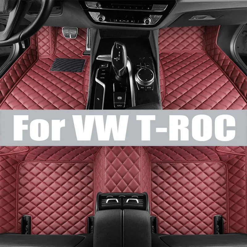 TPE Custom Car Floor Mats For VW T-ROC 2018 2019 2020 2021 2022 2023 Waterproof Carpet Auto Interior trunk mat