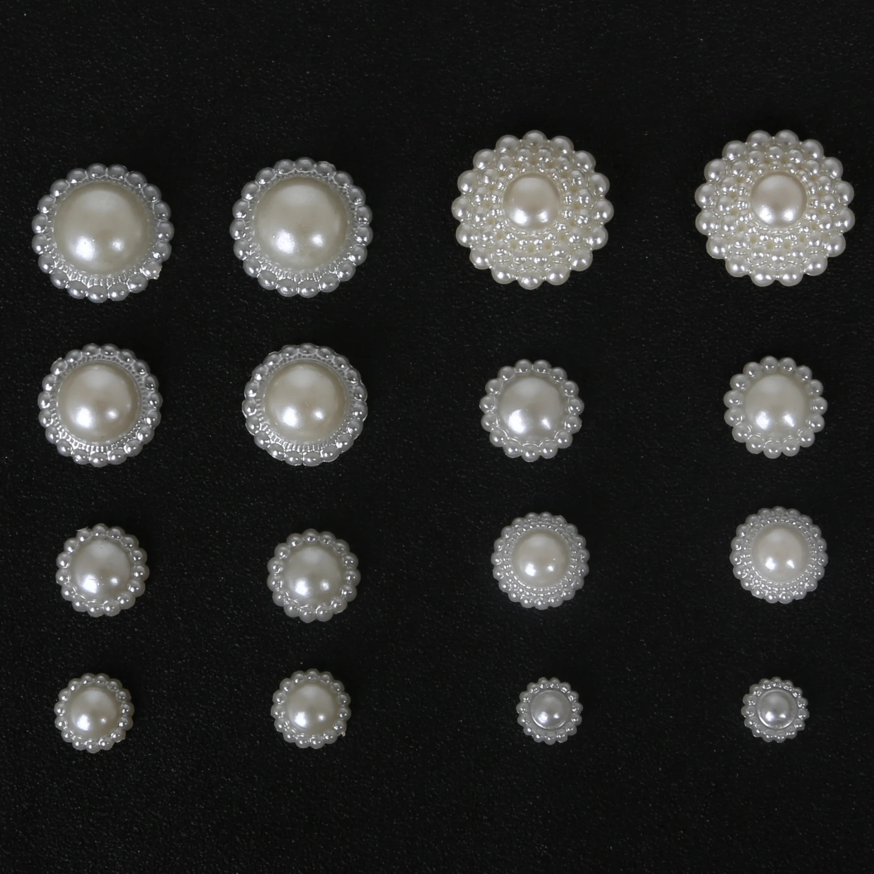 High Quality Multi-size Handcraft Ivory ABS Imitation Pearls Flower Beads for DIY Jewelry Craft Making