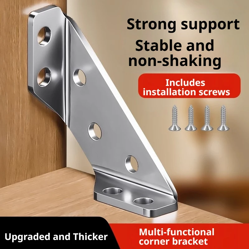 Bulk 10/20/40/50Pcs 90° Right Angle Stainless Steel Bracket, Furniture Connector for Home Improvement
