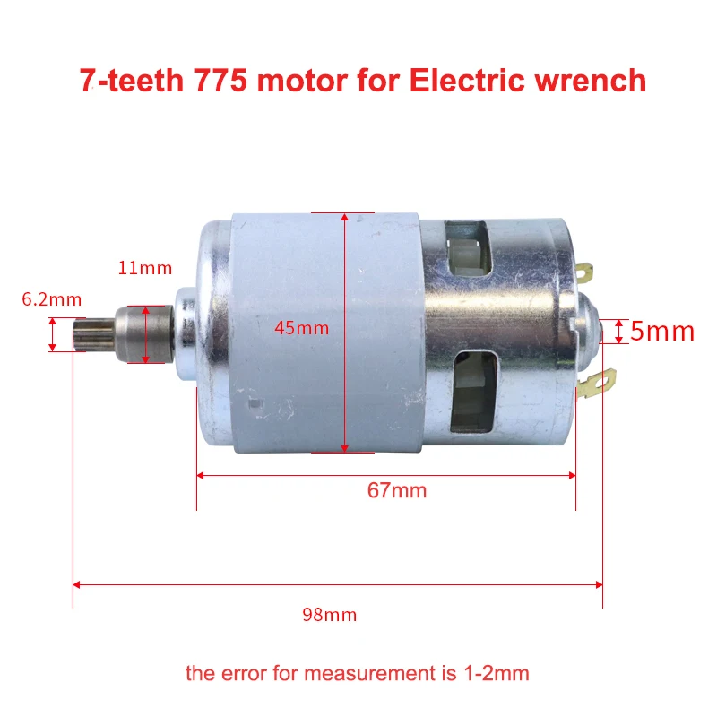 18V 21V Universal Electric Lithium Wrench Motor Engine 7 Teeth for Qimo Hulk 100% Copper Wire 2106 Brushless Motor 775