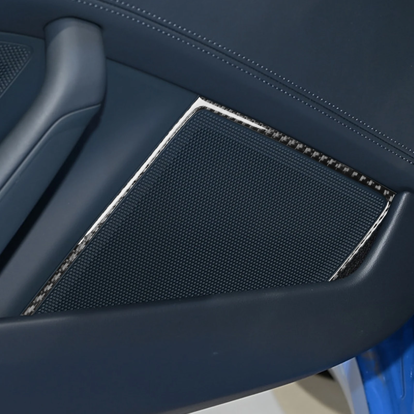 

Carbon Fiber Door Speaker Horn Frame Panel For Porsche 992 911 2019-2024 Cover Trim Sticker Car Interior Accessories