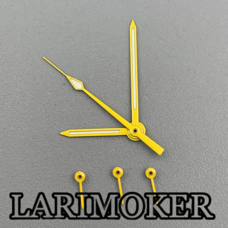 LARIMOKER Watch Hands Red Orange Green Black White Yellow Gold Rose Gold Hands Fits VK63 VK64 Quartz Movement Green Luminous - view 5