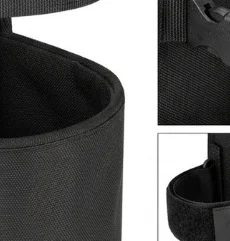 B'lack 900D Nylon Water Bottle Holder Bag With Metal Clip For Horse Saddle For Western Riding Equestrian Storage Pouch