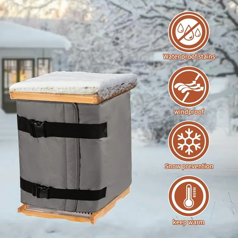600D Bee Hive Warm Cover Winter Cold Proof Beehive Protective Sleeve Beekeeping Supplies Resistant Bee Hive Thermal Sleeve
