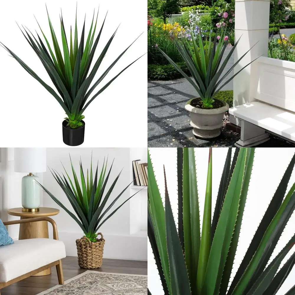 

36-стойких искусственных агнутых растений, устойчивых к ультрафиолетовому излучению, искусственных суккулентов с шипами для наружного патио, крыльца и декора домашнего офиса