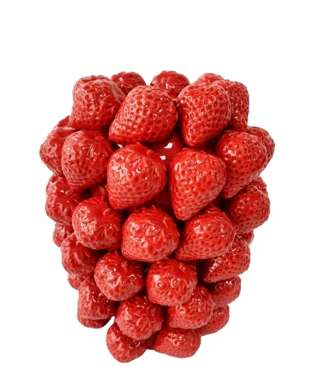 Fruit Collection Strawberry Vase Home Decoration Pot Ceramic Fruit Vase
