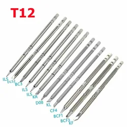 Livraison gratuite T12 fer à souder électrique pointes T12-K B2 BC2 ILS JL02 D24 KF BCF1 I KR pour Hakko fx951 Analyste de station de soudage bricolage