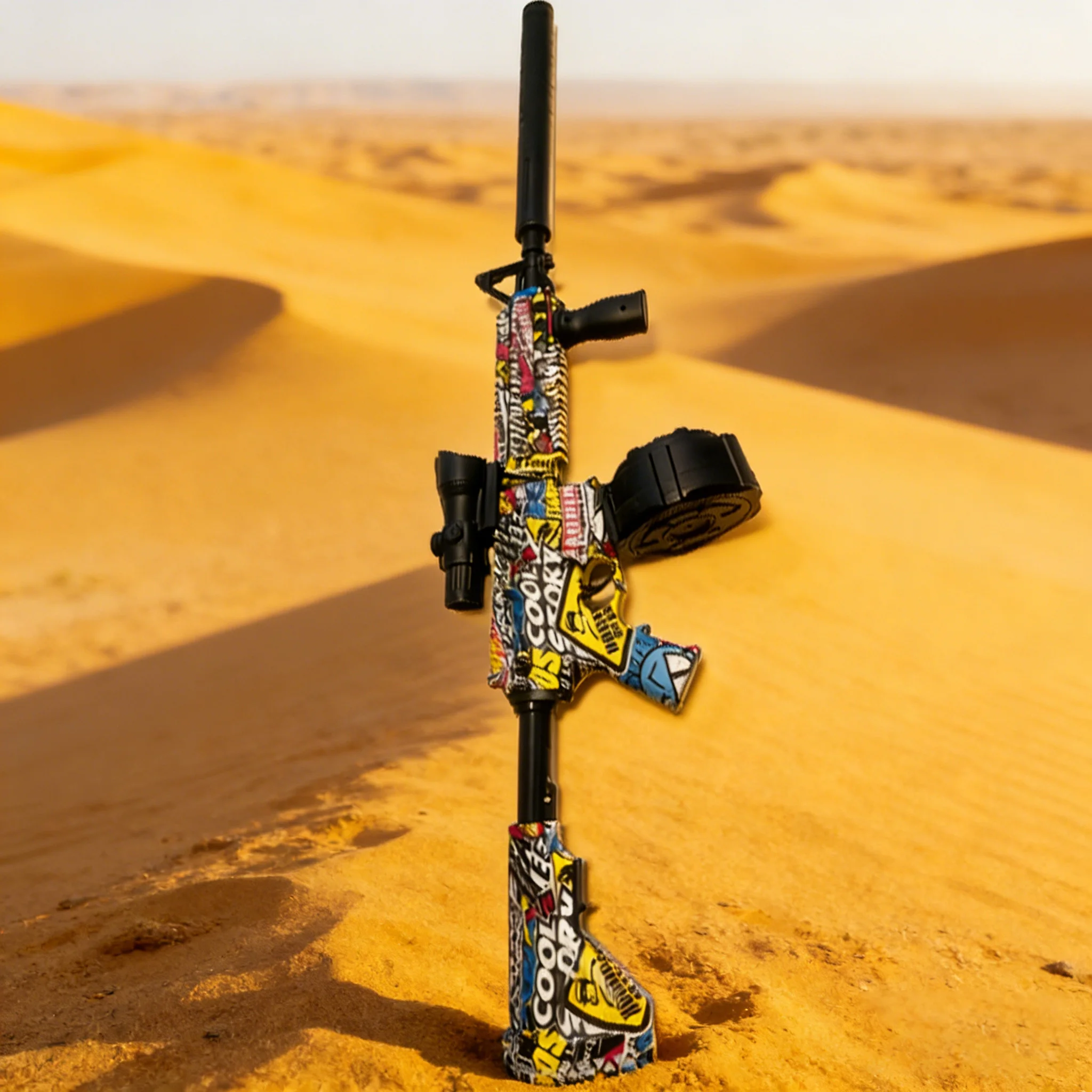 Blaster de bola de gel de payaso M416 para batalla en equipos al aire libre, diseño genial, Blaster de largo alcance con tiro de 16m-30m para amigos, trabajo en equipo