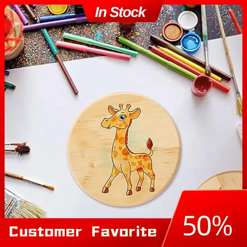 AT03 Top 40Pcs Solid Wood Veneer Handmade Veneer Painting Wood Plank Material Handmade Coasters For DIY Painted Wood Carving Log