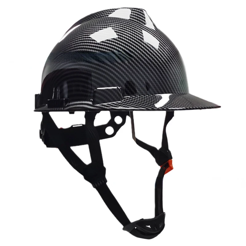 Carbon Fiber Color Work Safety Helmet with Vents ABS Industrial Head Protection Construction Hard Hat CE EN397 Standard