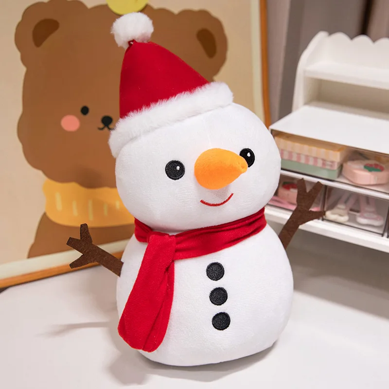 23cm Christmas Tree Doll Gingerbread Man Snow Man Soft Plush Toy Deer Stuffed Animal Props For Holiday Decoration