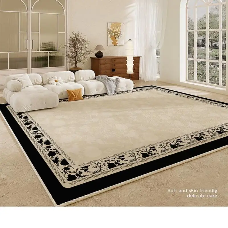 

VIKAMA French Waterproof Stain-Resistant Carpet Living Room Bedroom Coffee Table Mat Light Luxury bedside rugs Home Decor