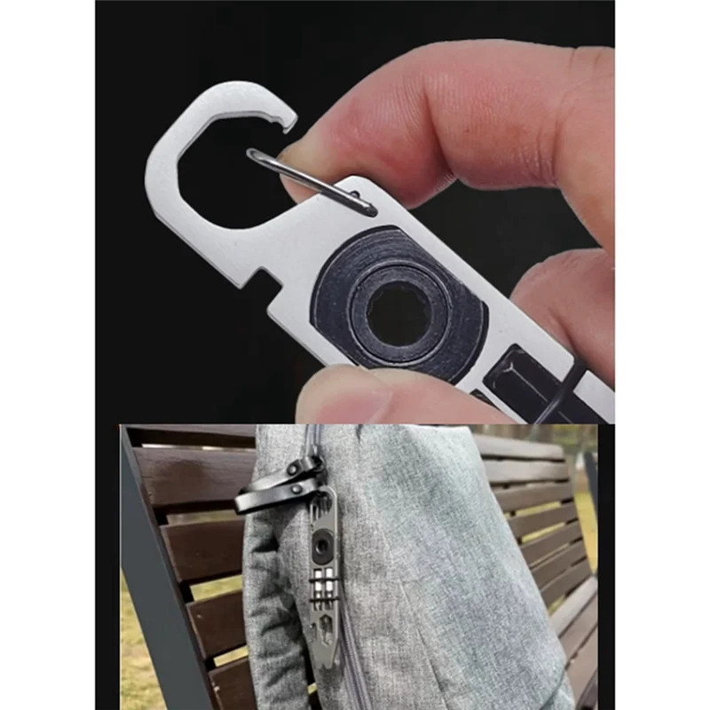 

Classy-1 PCS Integrated Multifunctional Ratchet Crowbar Combined Tool Silver & Black Portable Tool Wrench Screwdriver