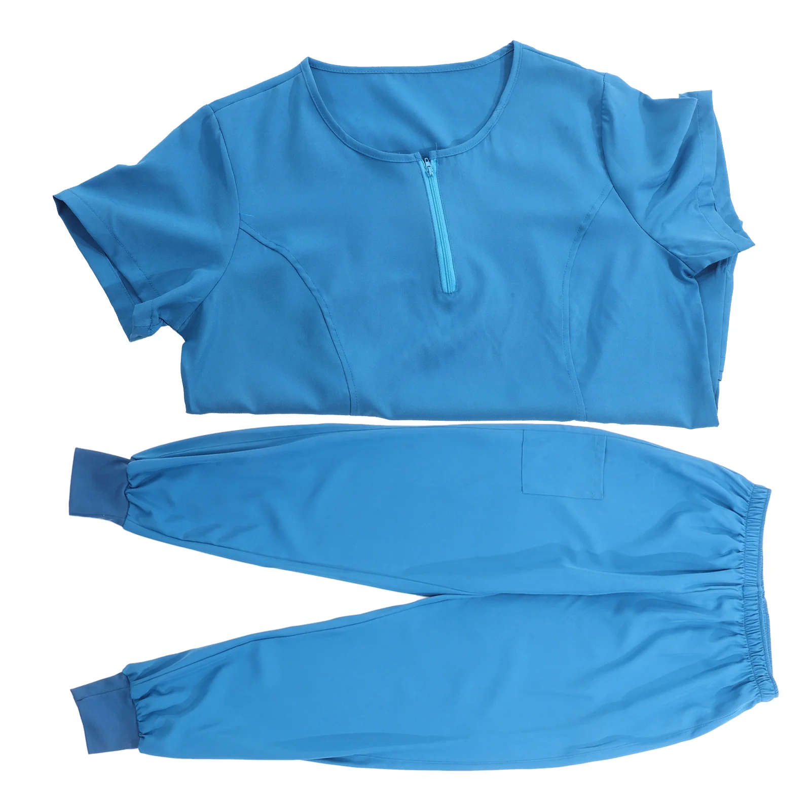 

1 Set Hospital Summer Apparel Female Dentist Uniform Lightweight Breathable Short Sleeve Work Suit Classic Pockets Woman Doctor