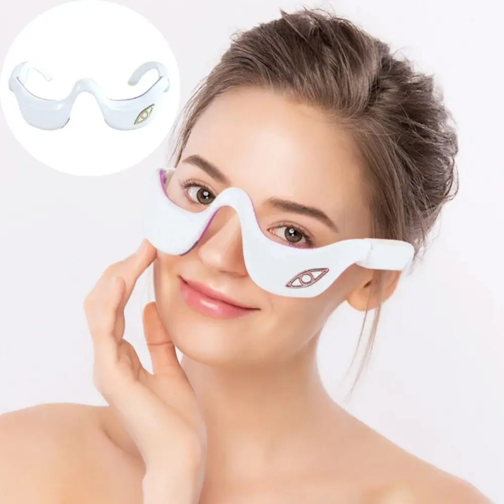 Under-Eye Design EMS Pulse Vibration Eye Massager Hot Compress Micro Current Eye Fatigue Reliever Red Light RF